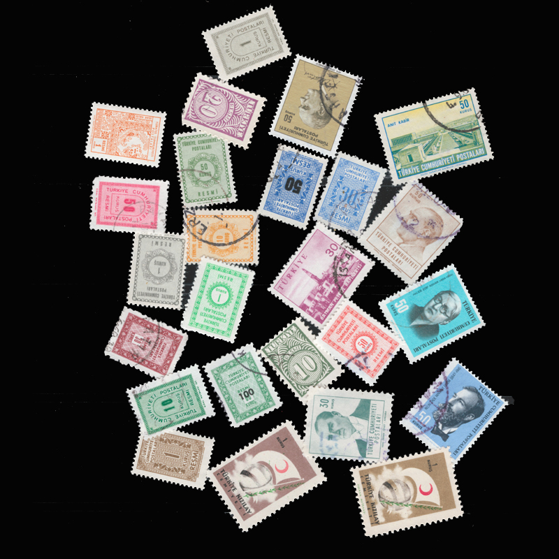 Collectible Vintage Postage Stamps - 20 PCS/lot Perangko Vintage Turki Lama