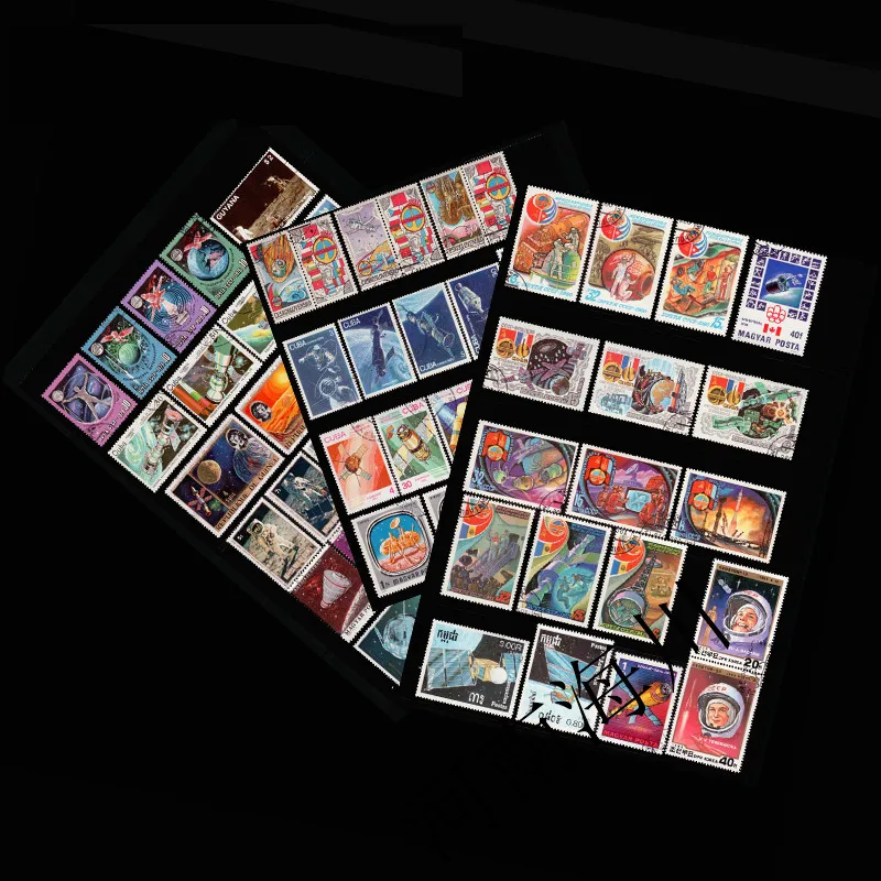 Collectible Vintage Postage Stamps - 100 Stempel Luar Angkasa Berbeda Stempel