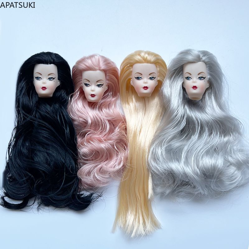 Vintage Items - Kepala Boneka Rambut Keriting Bergelombang Mata