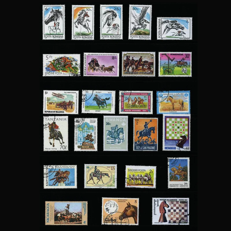 Perangko 50 Kuda Berbeda Peran - Collectible Vintage Postage Stamps ulasan dan harga