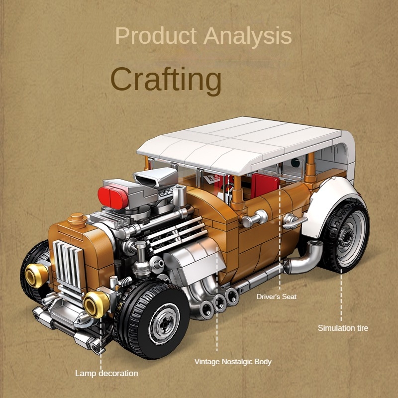 Set blok bangunan mobil retro  - Vintage Collectible Model Cars ulasan dan harga
