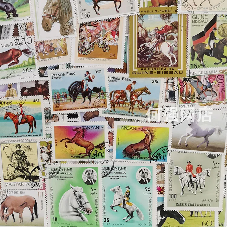 100 Stempel Kuda Berbeda Tidak - Collectible Vintage Postage Stamps ulasan dan harga