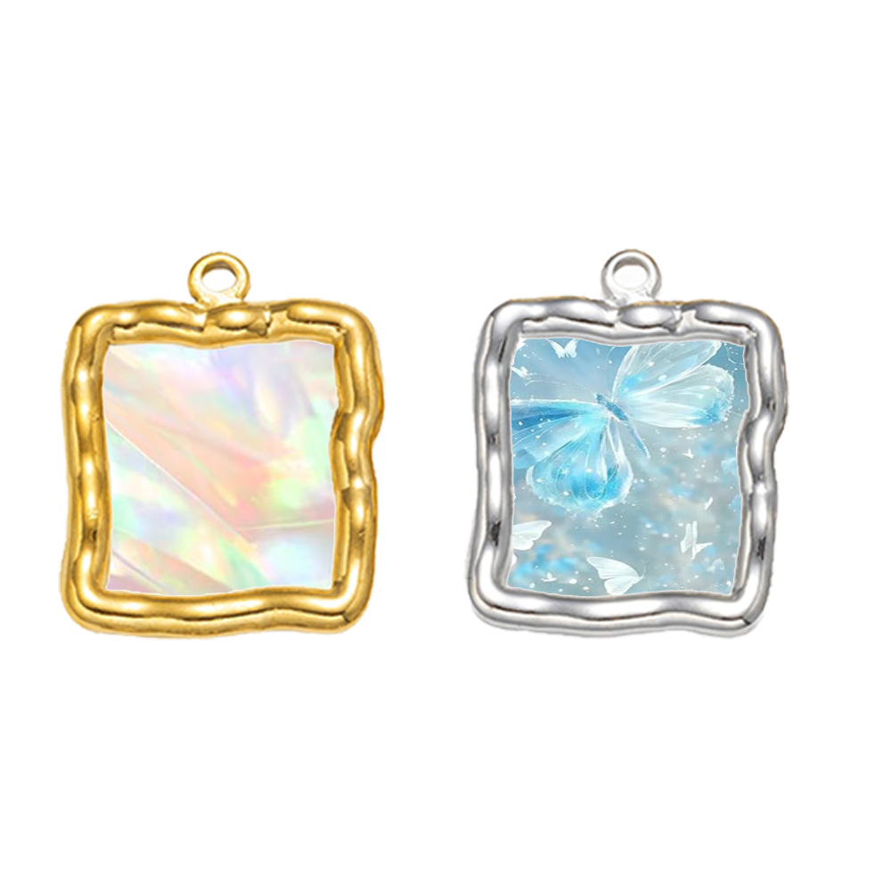 5 pcs Liontin Bingkai Berongga - Vintage Jewelry Collection ulasan dan harga