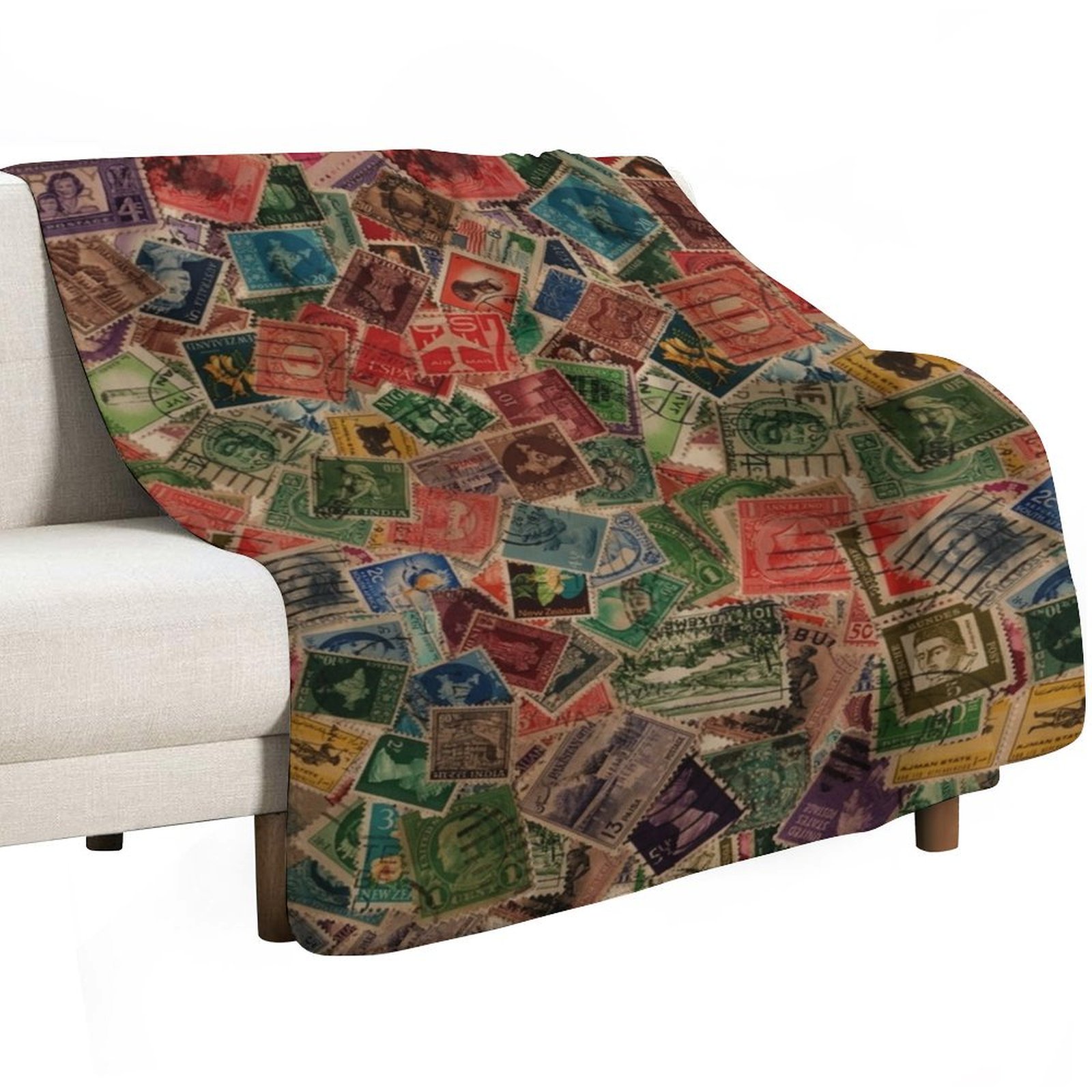 Selimut Lembut Berbulu Hangat  - Collectible Vintage Postage Stamps ulasan dan harga