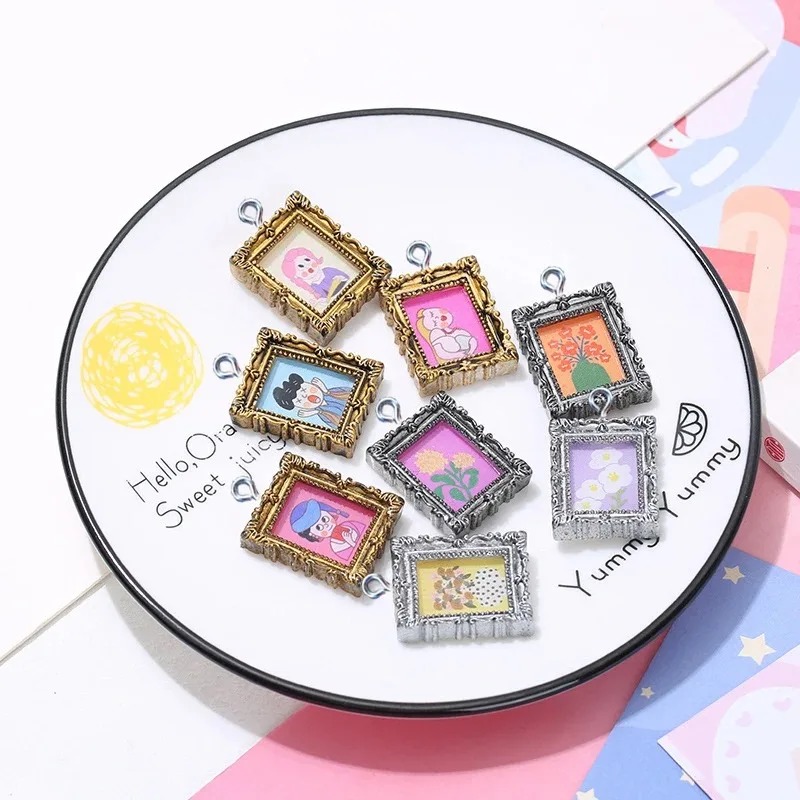 10 Buah Liontin Bingkai Foto R - Vintage Jewelry Collection ulasan dan harga