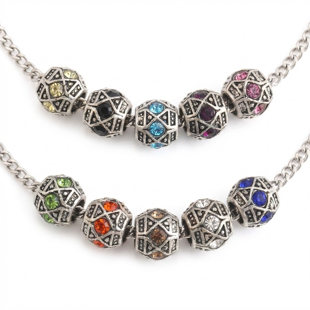 10 Pcs Manik-manik Logam Berlu - Vintage Jewelry Collection ulasan dan harga