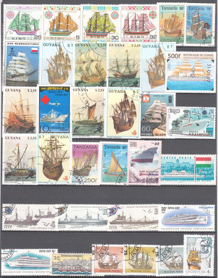 100 perangko khusus kapal dan  - Collectible Vintage Postage Stamps ulasan dan harga